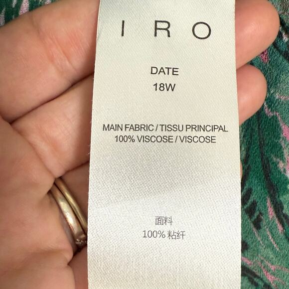 IRO Paris Date Top Blouse Size 38 Babydoll Ruffle Flutter Sleeve Semi Sheer Boho - Picture 8 of 16